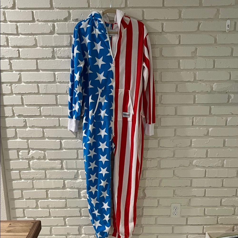 Tipsy Elves American Flag Onesie - Red, White and Blue